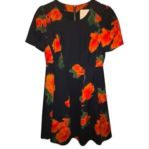 Anthropologie Crepe Floral Dress, size 6!